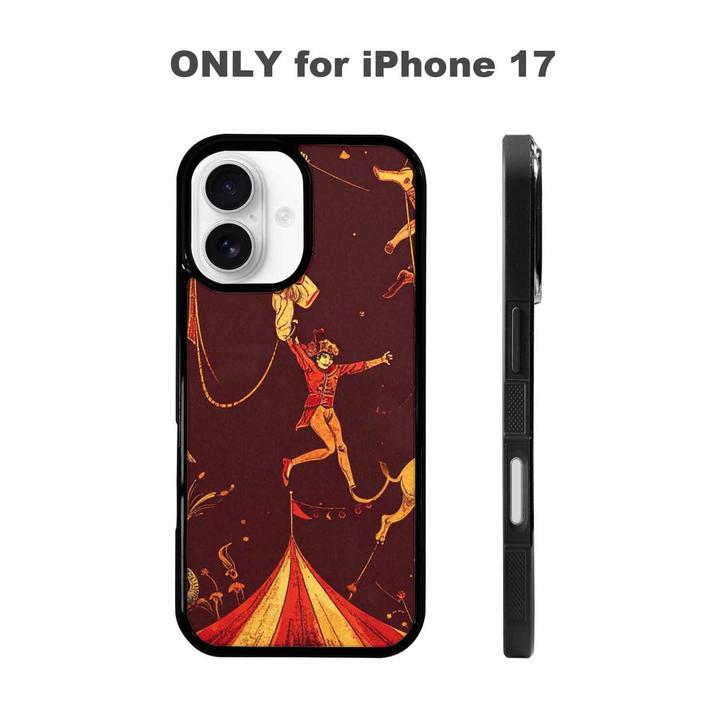iPhone 17 Case — Vintage Circus Art Pattern Retro Vintage, Custom Designed Case Cover
