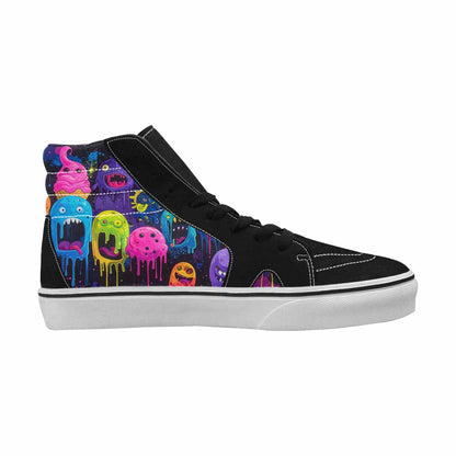 MEN'S Ice Cream Monsters  High Top Canvas Kaleidoscope Sneakers