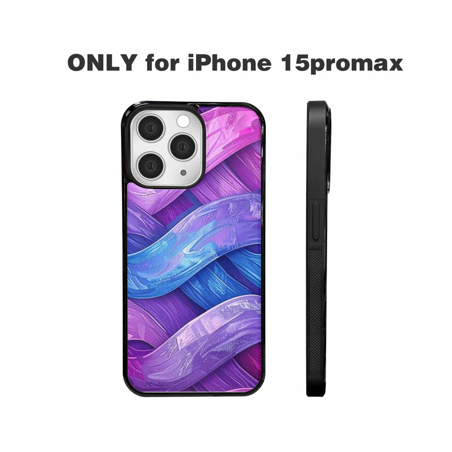 iPhone 15 Pro Max Case — Bisexual Flag Color Theme Small Rainbow, Custom Printed Phone Case