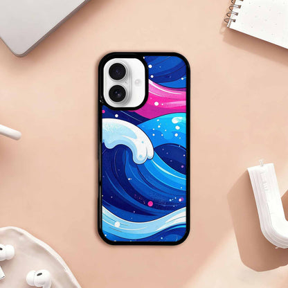 iPhone 17 Case — Glossy Winter Wave Cartoon Cute, Custom Phone Case