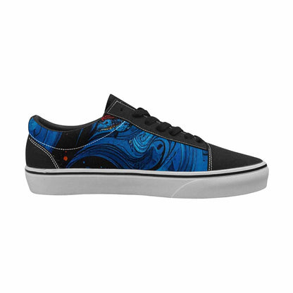 WOMEN'S Flame Burst Lace-Up Canvas Dark Academia Custom Sneakers
