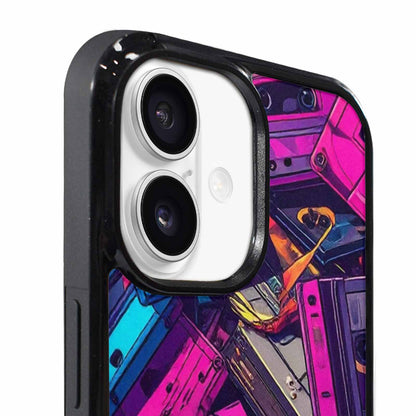 iPhone 17 Case — Retro Cassette Tape Pattern Retro Vintage, Custom Phone Case