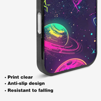 iPhone 16 Plus Case — Space Galaxy Astronaut Pattern Planets Stars, Custom Print Case Cover