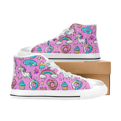MEN'S Abstract Unicorn Art Men’S High Top Canvas Surreal Custom Shoes