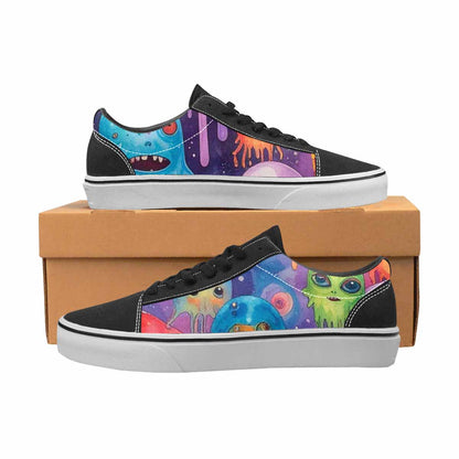 WOMEN'S Aliens  Tie Dye Lace-Up Canvas Cottagecore Custom Sneakers