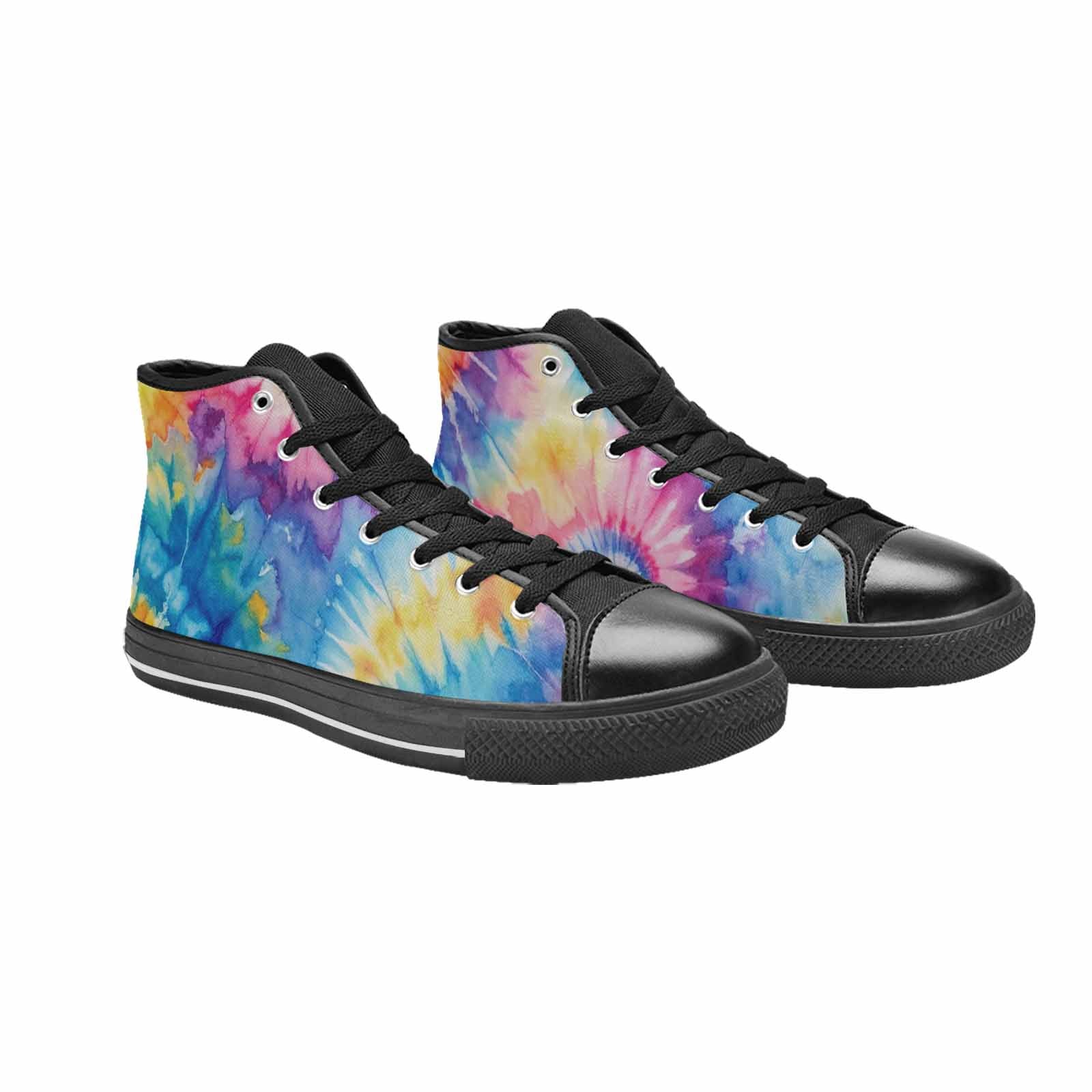 MEN'S Tie Dye Swirl High Top Canvas Surreal Shoes