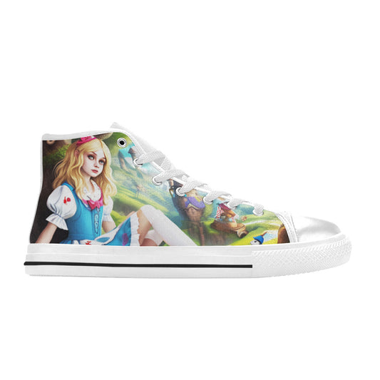 MEN'S Acid Creepy Wonderland Psychedelic High Top Canvas Aesthetic Custom Sneakers