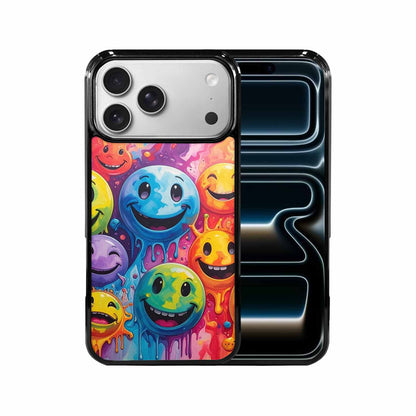 iPhone 17 Pro Max Case — Smiley Facessmiley Faces Tie Original Art, Customized Protective Case