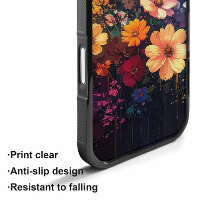iPhone 17 Case — Shadowy Glitch Floral Pattern Floral, Personalized Phone Case