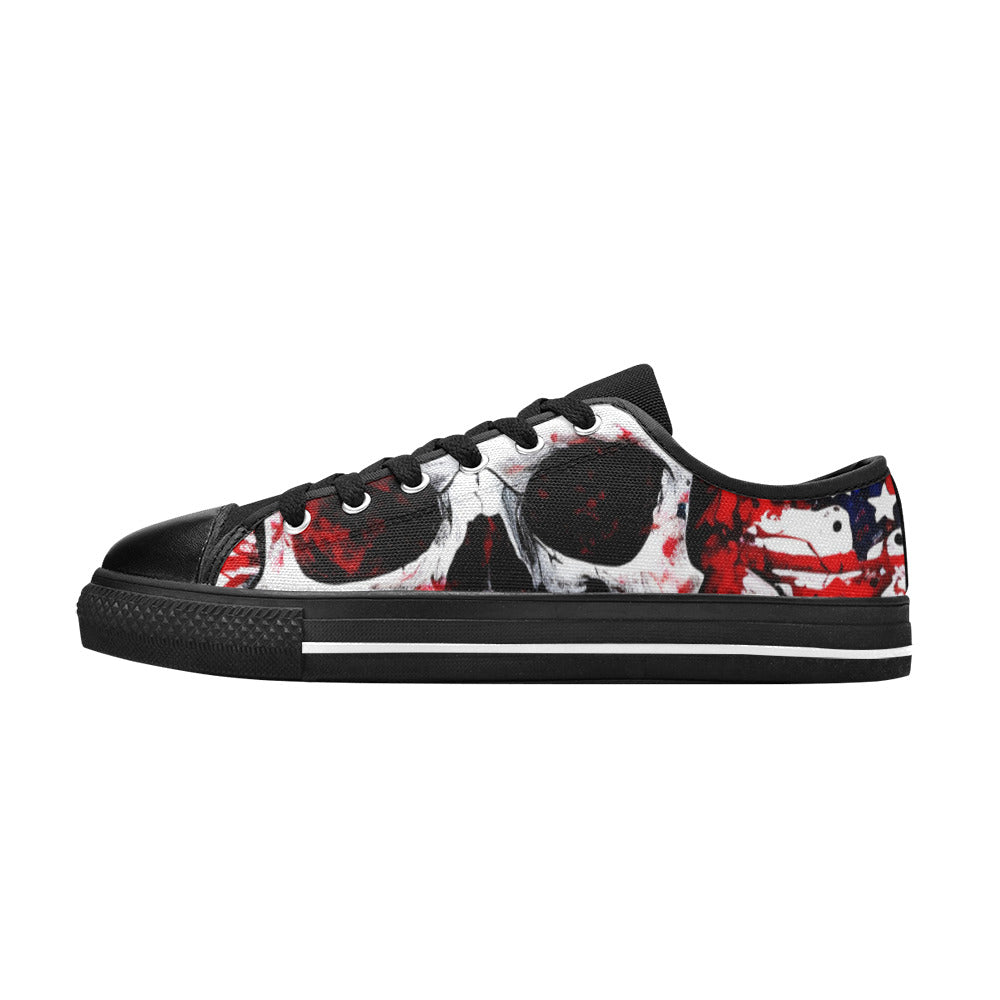 MEN'S Patriotic Splatter Canvas Dreamcore Custom Shoes