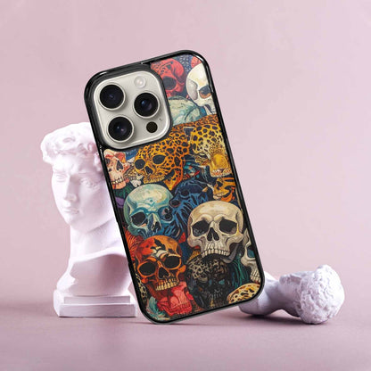 iPhone 16 Pro Case — Skulls Animal Printskulls Patt, Custom Printed Phone Case