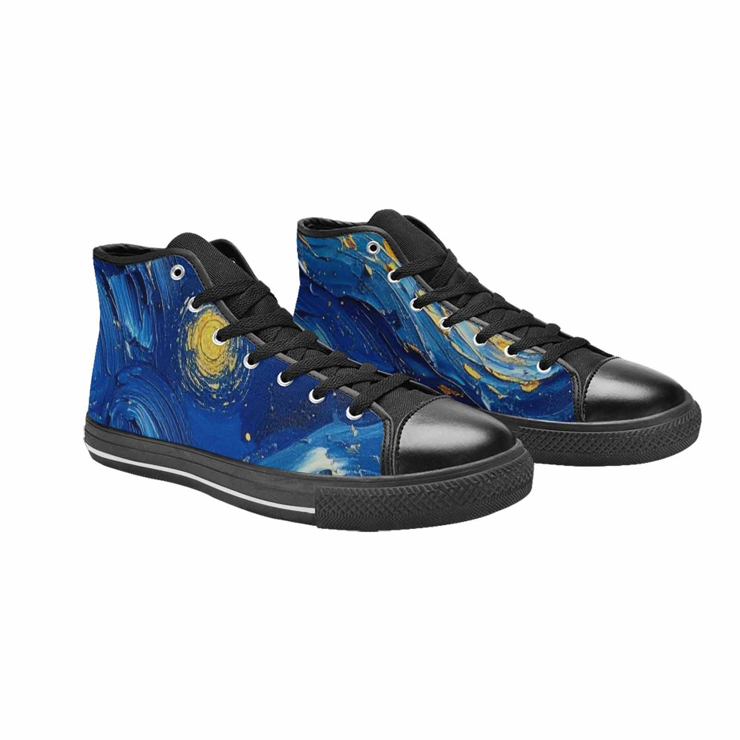 WOMEN'S Starry Night Galaxy High Top Canvas Aesthetic Custom Sneakers