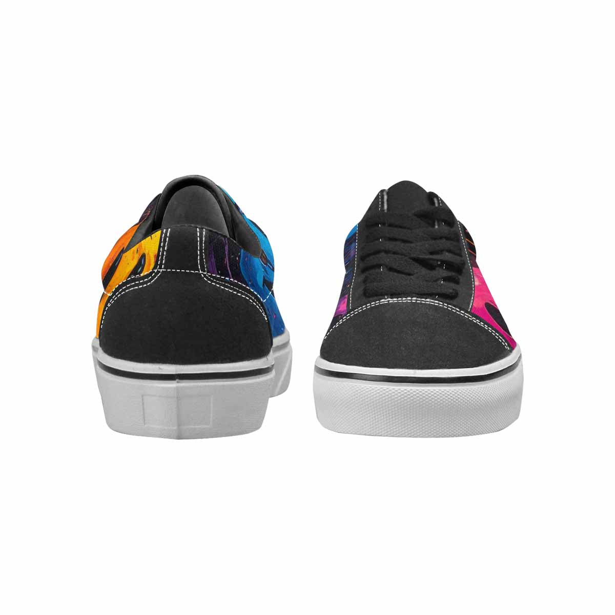 WOMEN'S Smiley Faces  Glow Lace-Up Canvas Vivid Sneakers