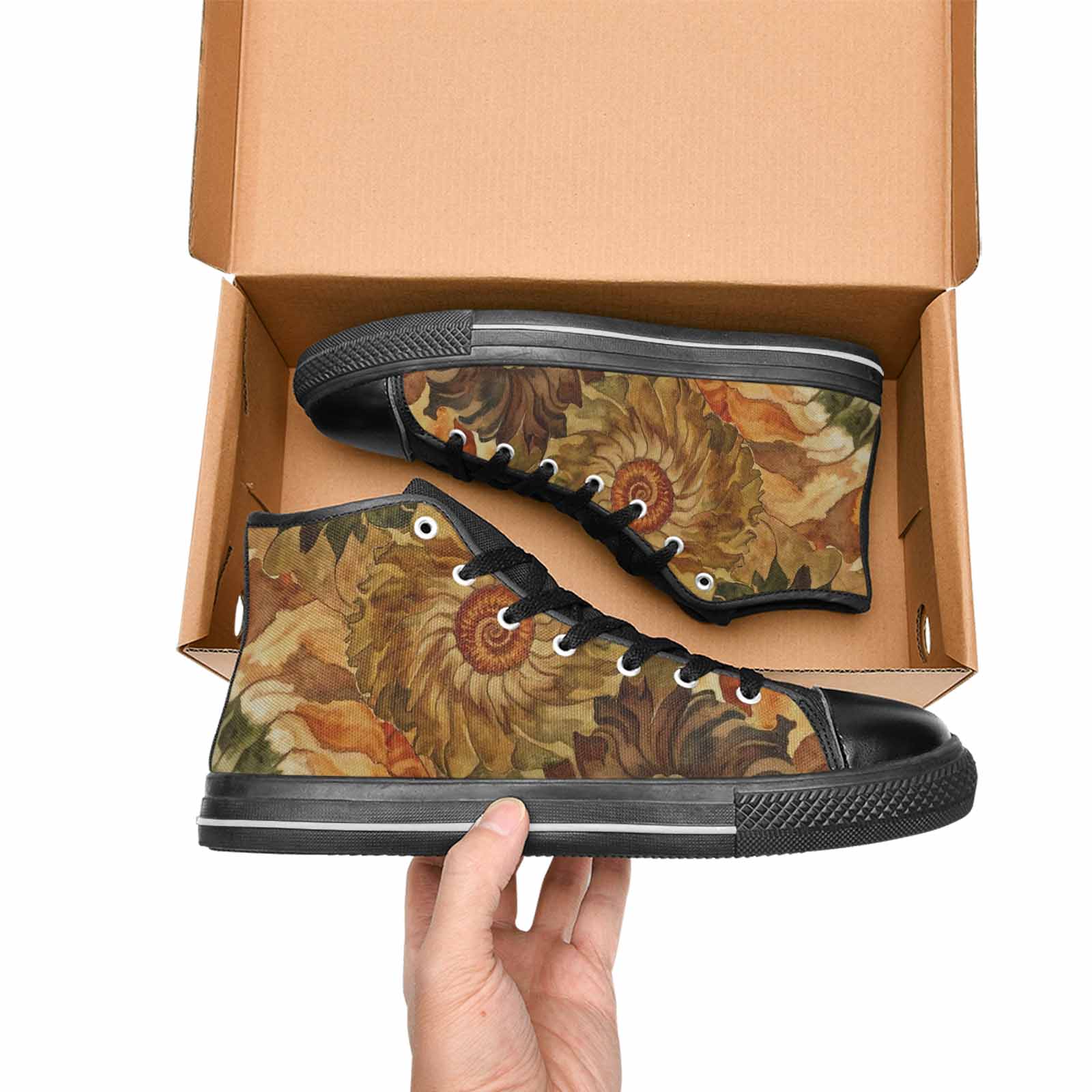 WOMEN'S Tie Dye - High Top Canvas Cottagecore Custom Sneakers