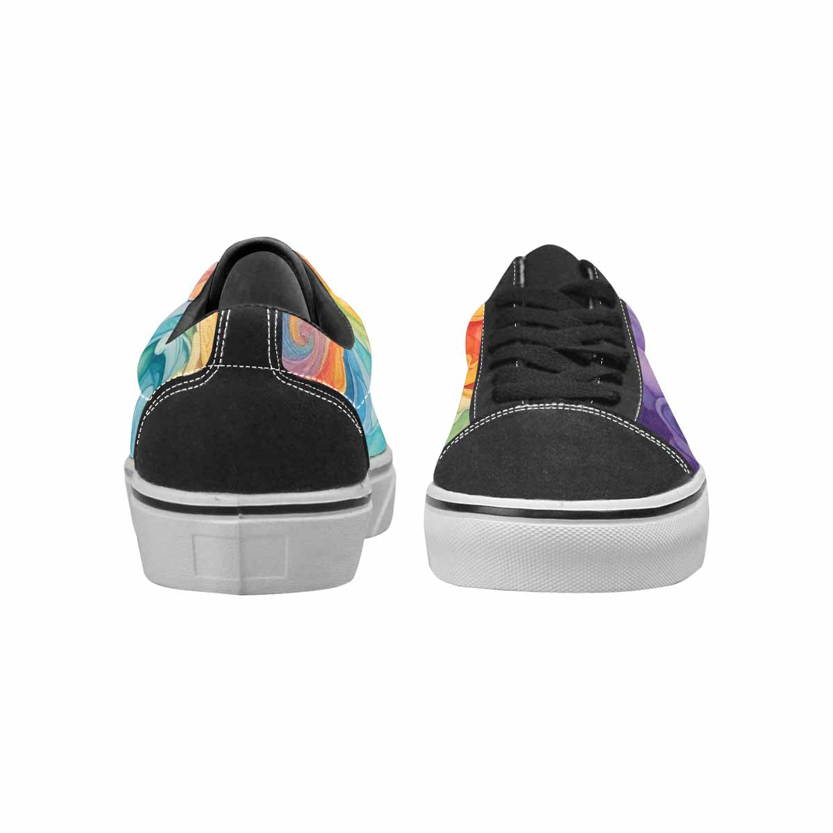 WOMEN'S Tie Dye Swirls Tie Lace-Up Canvas Aesthetic Custom Shoes