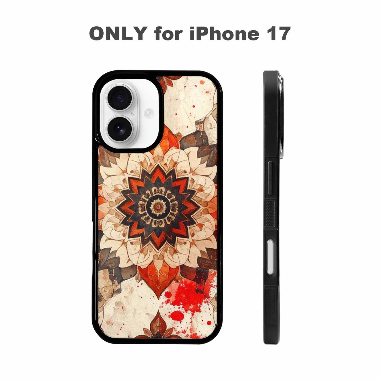 iPhone 17 Case — Small Mandala Pattern, Randomly Floral, Custom Art Phone Cover