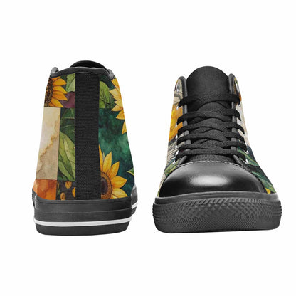 MEN'S Sunflower High Top Canvas Vivid Custom Shoes