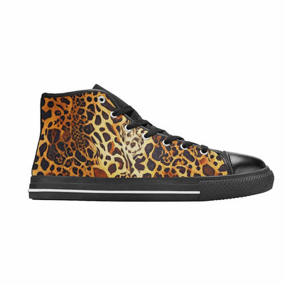 MEN'S Animal Print High Top Canvas Neon Fantasy Sneakers