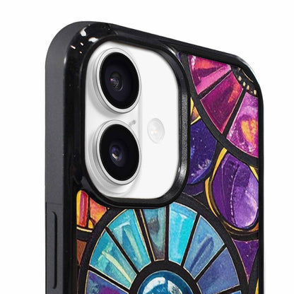 iPhone 17 Case — Iridescent Fantasy Sun Original Art, Custom Phone Case