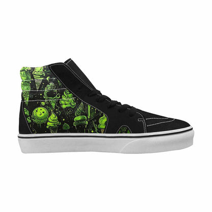 MEN'S Ice Cream Motif High Top Canvas Vivid Sneakers