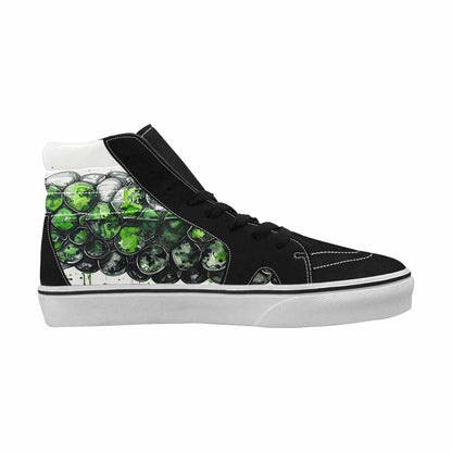 MEN'S Reptile Scale High Top Canvas Wallpaper Art Sneakers