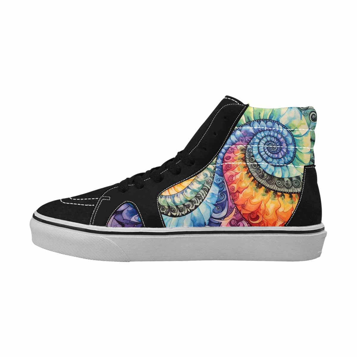 MEN'S Tie Dye High Top Canvas Wearable Art Aesthetic Custom Printed Shoes