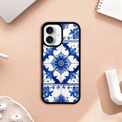 iPhone 17 Case — Talavera Tile Floral, Unique Phone Case Design
