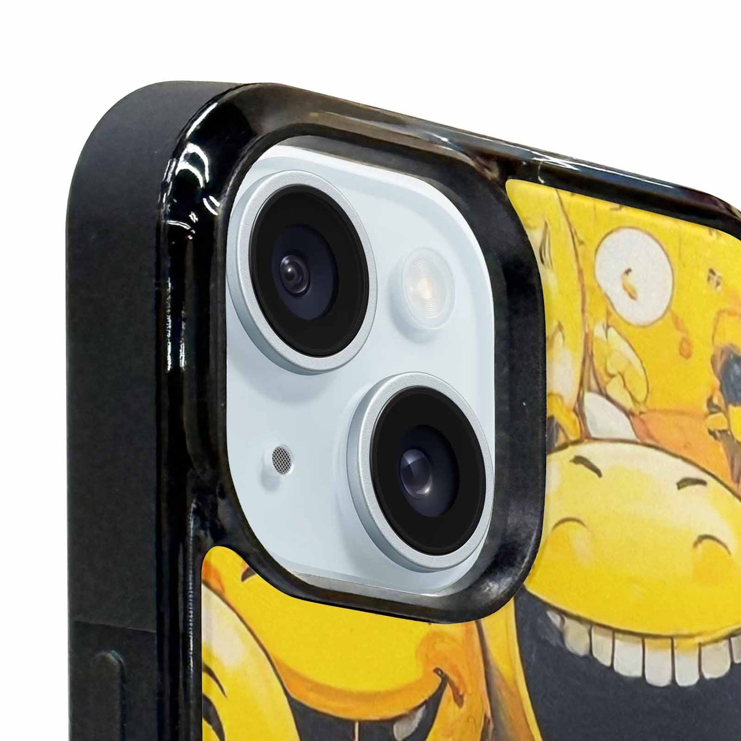 iPhone 15 Plus Case — Melting Moon Smiley Red Splatt Pvn, Original Design Phone Case