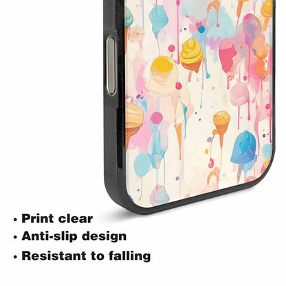iPhone 16 Pro Case — Ice Cream Motif Ice Cream Motifs, Custom Art Phone Cover