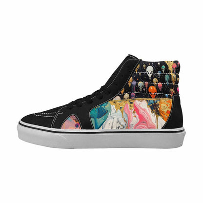 MEN'S Aliens  Marble Aliens High Top Canvas Vibrant Chaos Sneakers