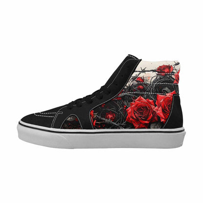 MEN'S Barbed Wire Coil High Top Canvas Neon Fantasy Custom Shoes