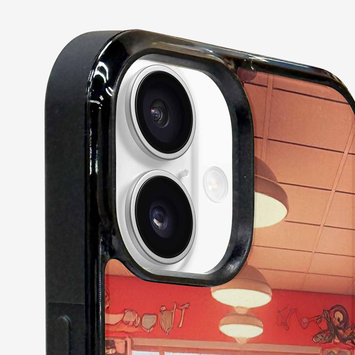 iPhone 16 Plus Case — 1950s Diner Cartoon Art Pattern, Custom Printed Phone Case