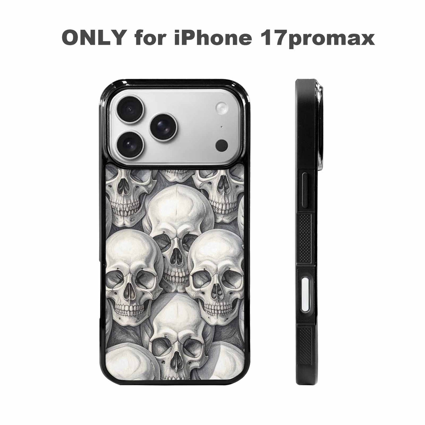iPhone 17 Pro Max Case — Skull Dark Art Gothic Print Gothic, Custom Designed Case Cover