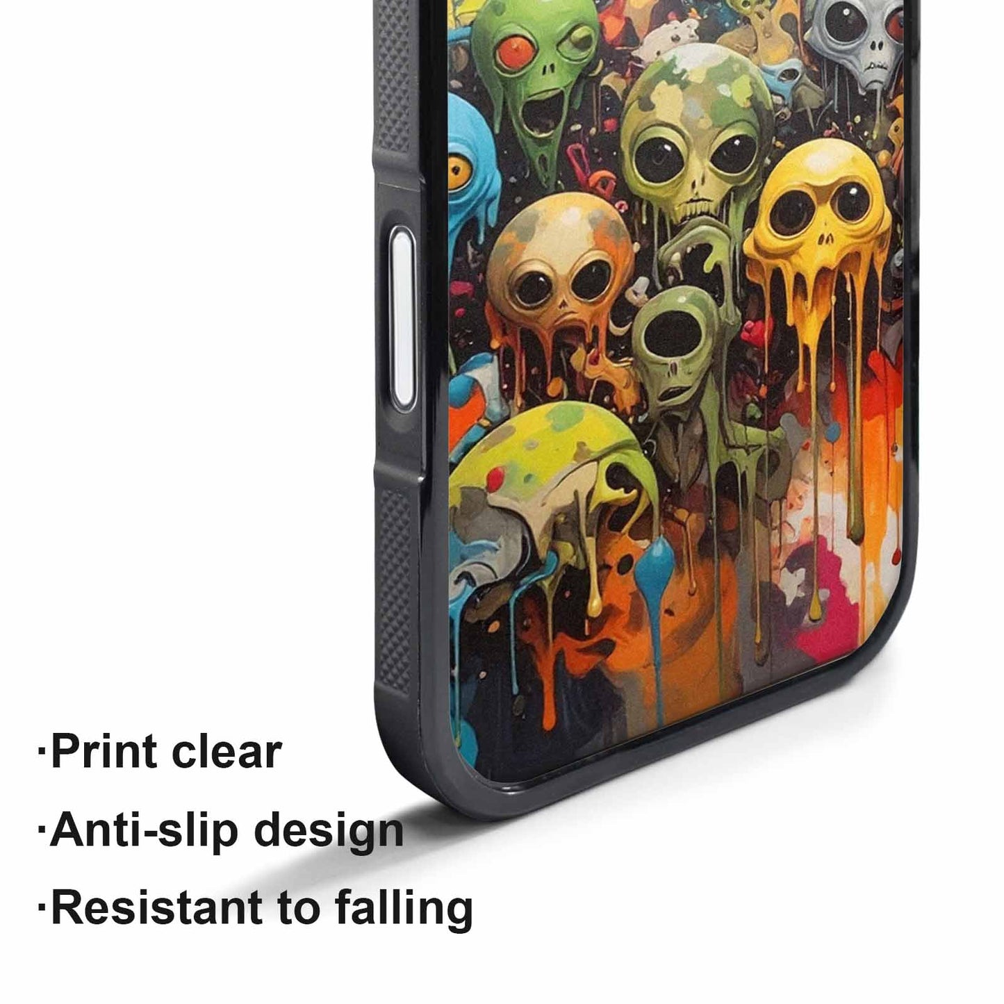iPhone 17 Air Case — Aliens Camomelting Aliens Patt Alien Scifi, Unique Phone Case Design