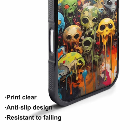 iPhone 17 Air Case — Aliens Camomelting Aliens Patt Alien Scifi, Unique Phone Case Design