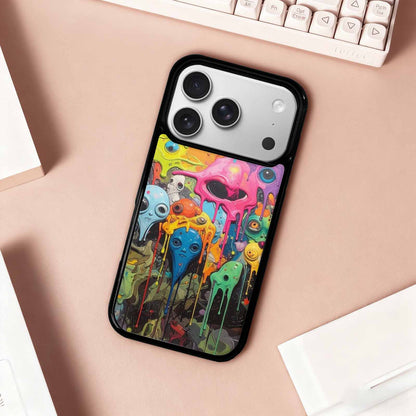 iPhone 17 Pro Case — Aliens Camomelting Aliens Patt Alien Scifi, Custom Art Phone Cover