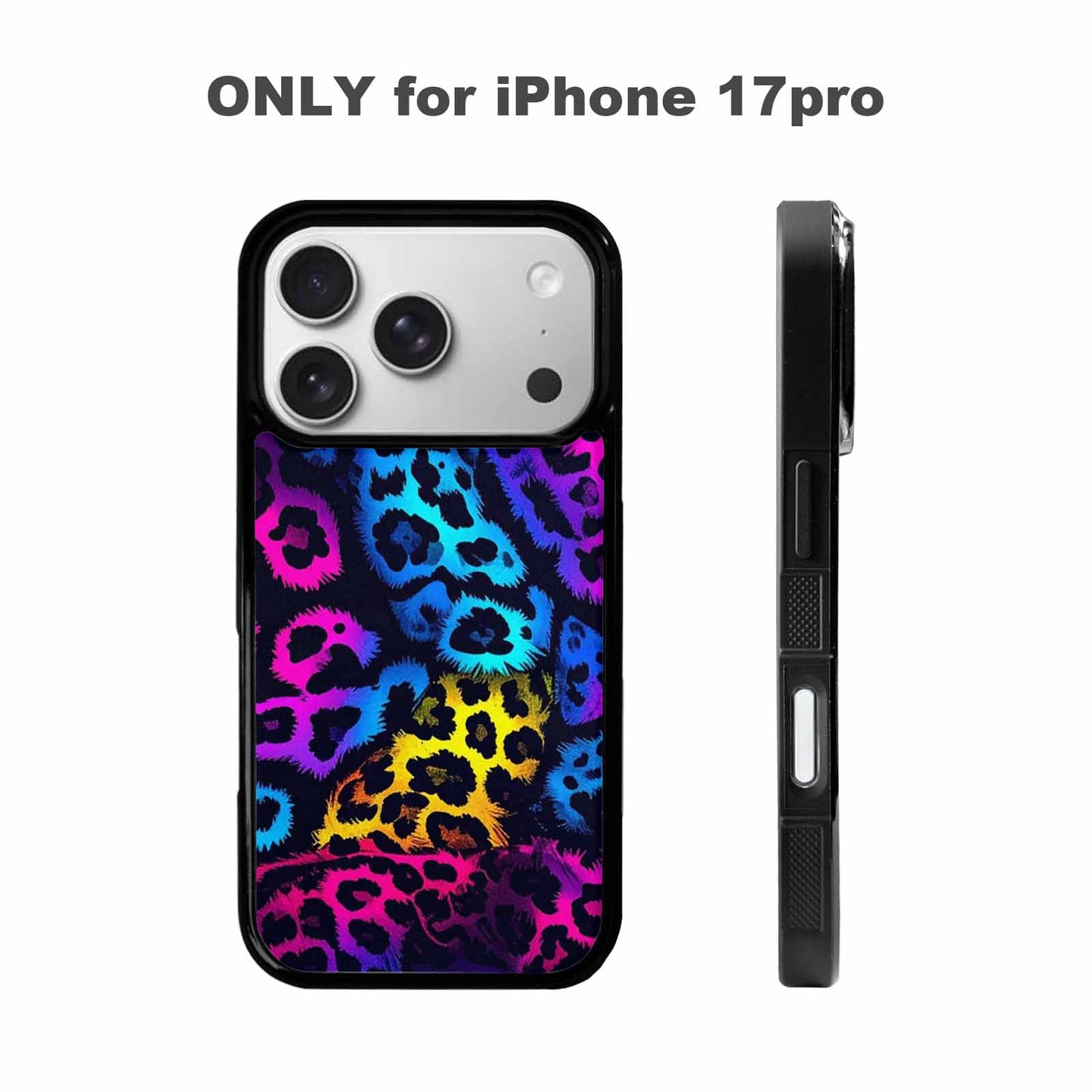 iPhone 17 Pro Case — Leopard Print Neon Animal Print, Custom Print Case Cover