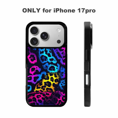 iPhone 17 Pro Case — Leopard Print Neon Animal Print, Custom Print Case Cover