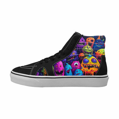 MEN'S Ice Cream Monsters  High Top Canvas Kaleidoscope Custom Sneakers