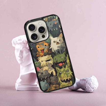 iPhone 16 Pro Case — Monsters Camomonsters Pattern D6o, Custom Art Phone Cover