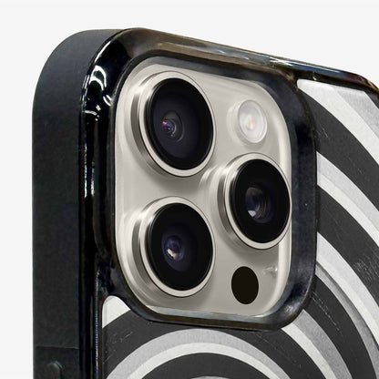 iPhone 16 Pro Case — Hypnotic Spiral Optical Illusion Motif High, Custom Designed Case Cover