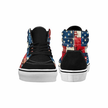 MEN'S American Flag Stars High Top Canvas Surreal Custom Shoes