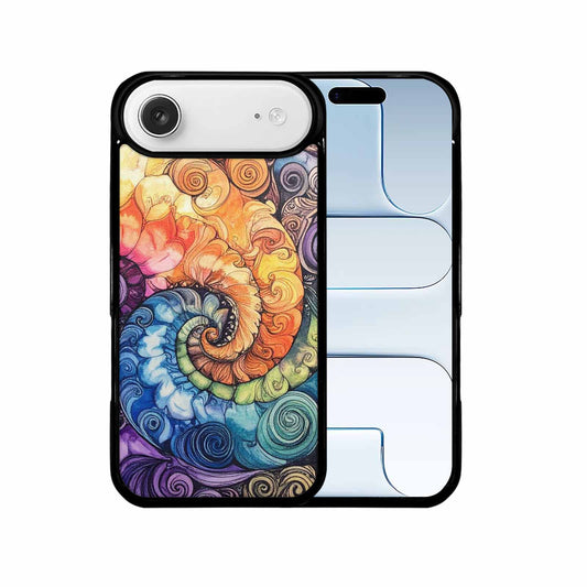 iPhone 17 Air Case — Tie Dye Swirls Black White Tie, Unique Phone Case Design