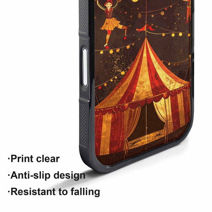 iPhone 17 Pro Max Case — Vintage Circus Art Pattern Retro Vintage, Custom Printed Phone Case