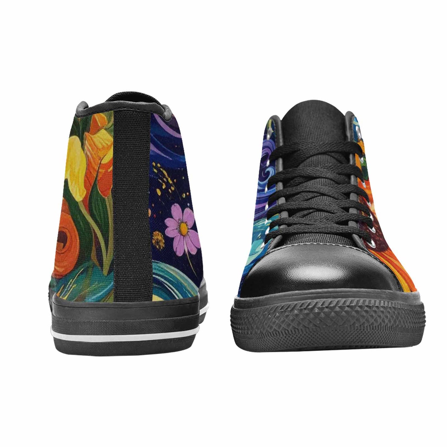 MEN'S Blend All Versions High Top Canvas Wallpaper Art Shoes