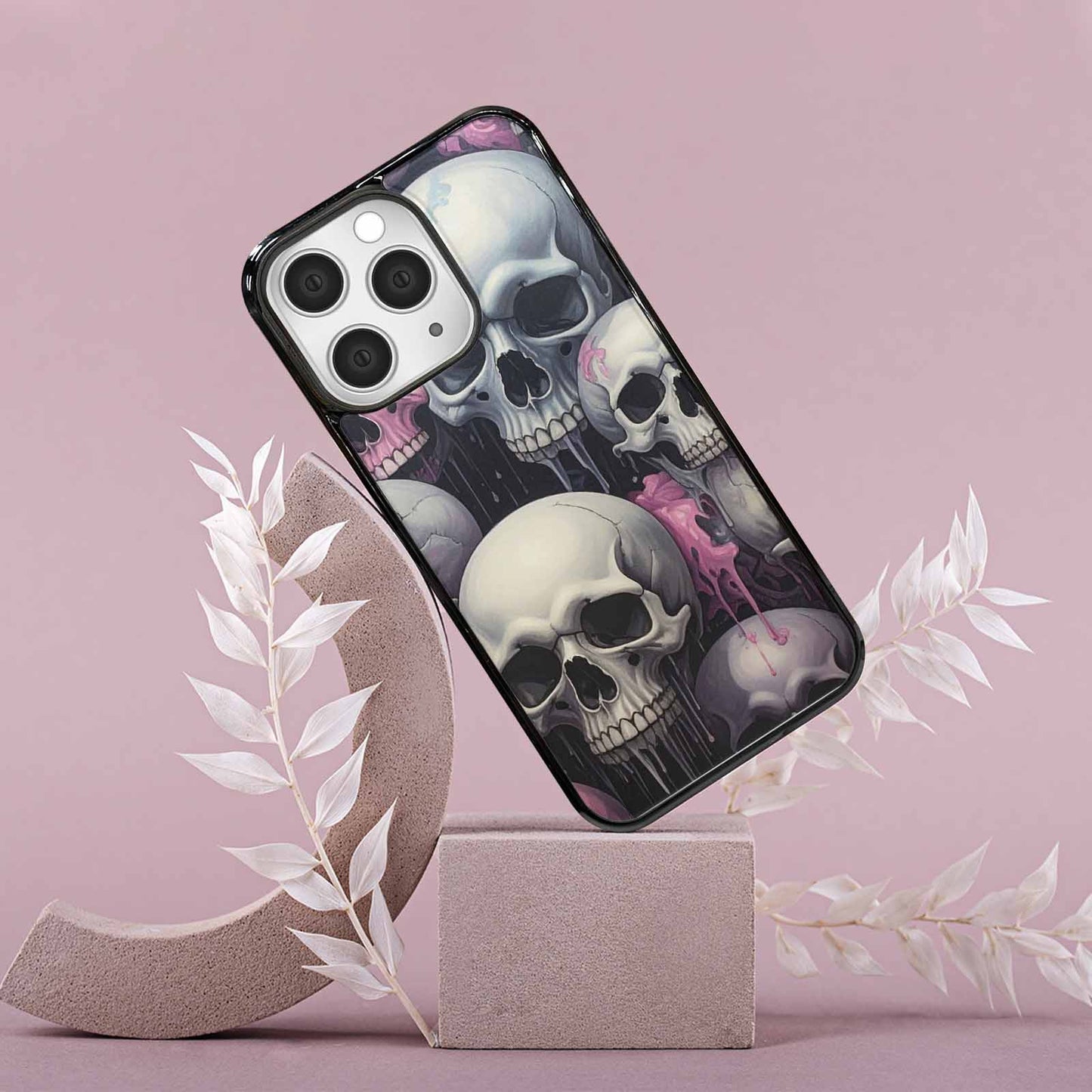 iPhone 15 Pro Max Case — Dark Black And White Color Tone, Personalized Phone Case