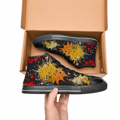 WOMEN'S Comic Book Halftone High Top Canvas Dreamcore Custom Sneakers