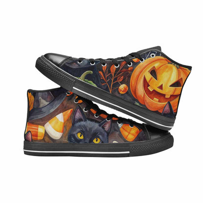MEN'S Halloween High Top Canvas Grunge Sneakers