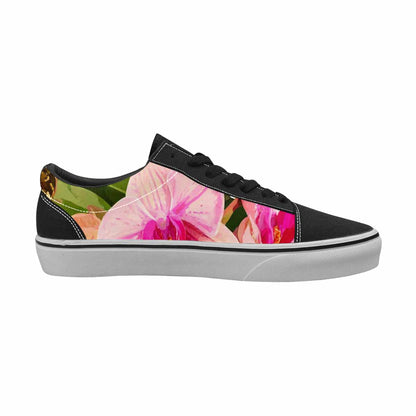 WOMEN'S Floral Snake Print Canvas Lace-Up Grunge Shoes