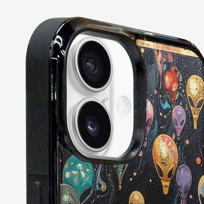 iPhone 16 Case — Aliens Marblealiens Pattern Cyi, Original Design Phone Case